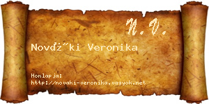 Nováki Veronika névjegykártya