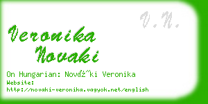 veronika novaki business card